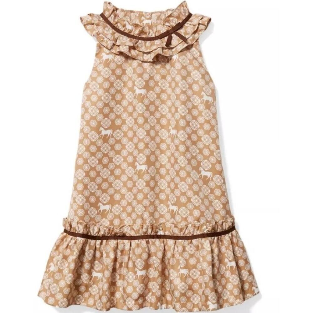 Janie And Jack Ruffle Equestrian Collar Horse Dress 10